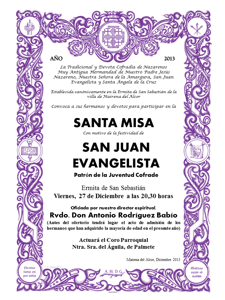 Cartel Misa de San Juan 2013