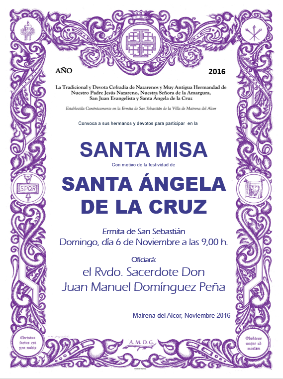 Cartel Santa Ángela 2016