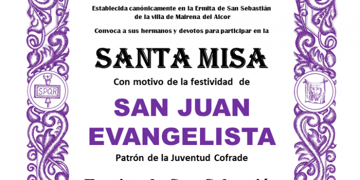 Misa en honor a la festividad de San Juan Evangelista