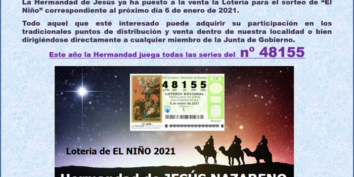 Lotería de EL NIÑO 2021