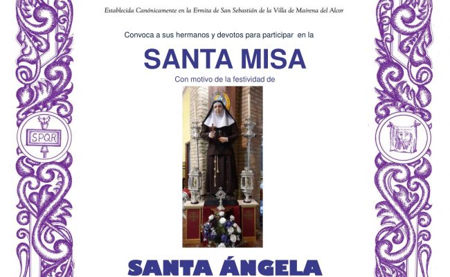 Misa en honor de Santa Ángela