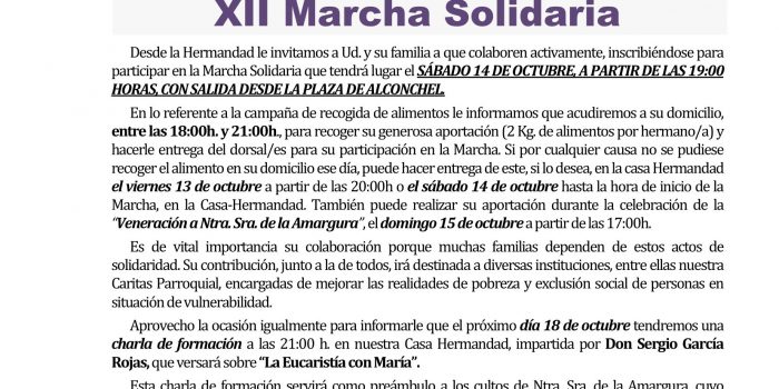XII Marcha Solidaria, año 2023