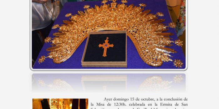 Bendición de Diadema y Cruz de pectoral para Nuestra Señora de la Amargura