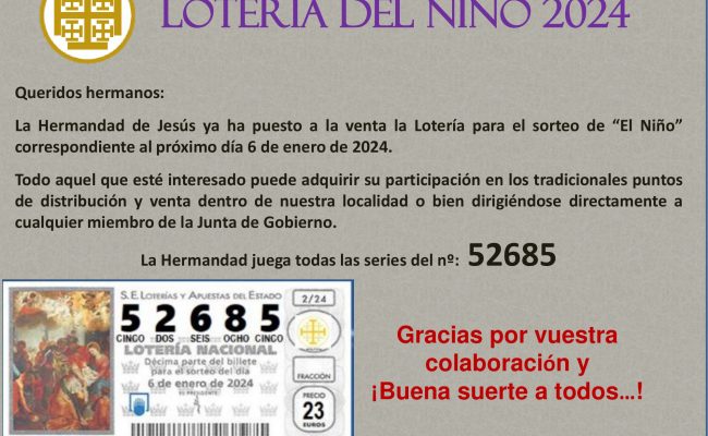 Lotería del Niño 2024