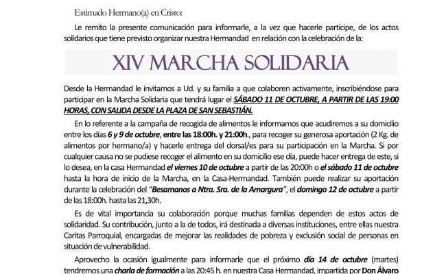 XIV MARCHA SOLIDARIA