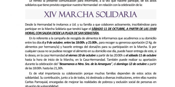 XIV MARCHA SOLIDARIA