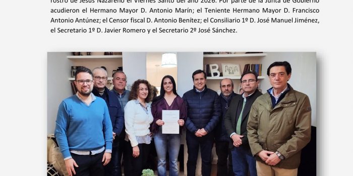 Nombramiento de la «Mujer Verónica» para el año 2026