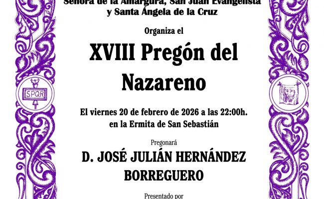 XVIII Pregón del Nazareno
